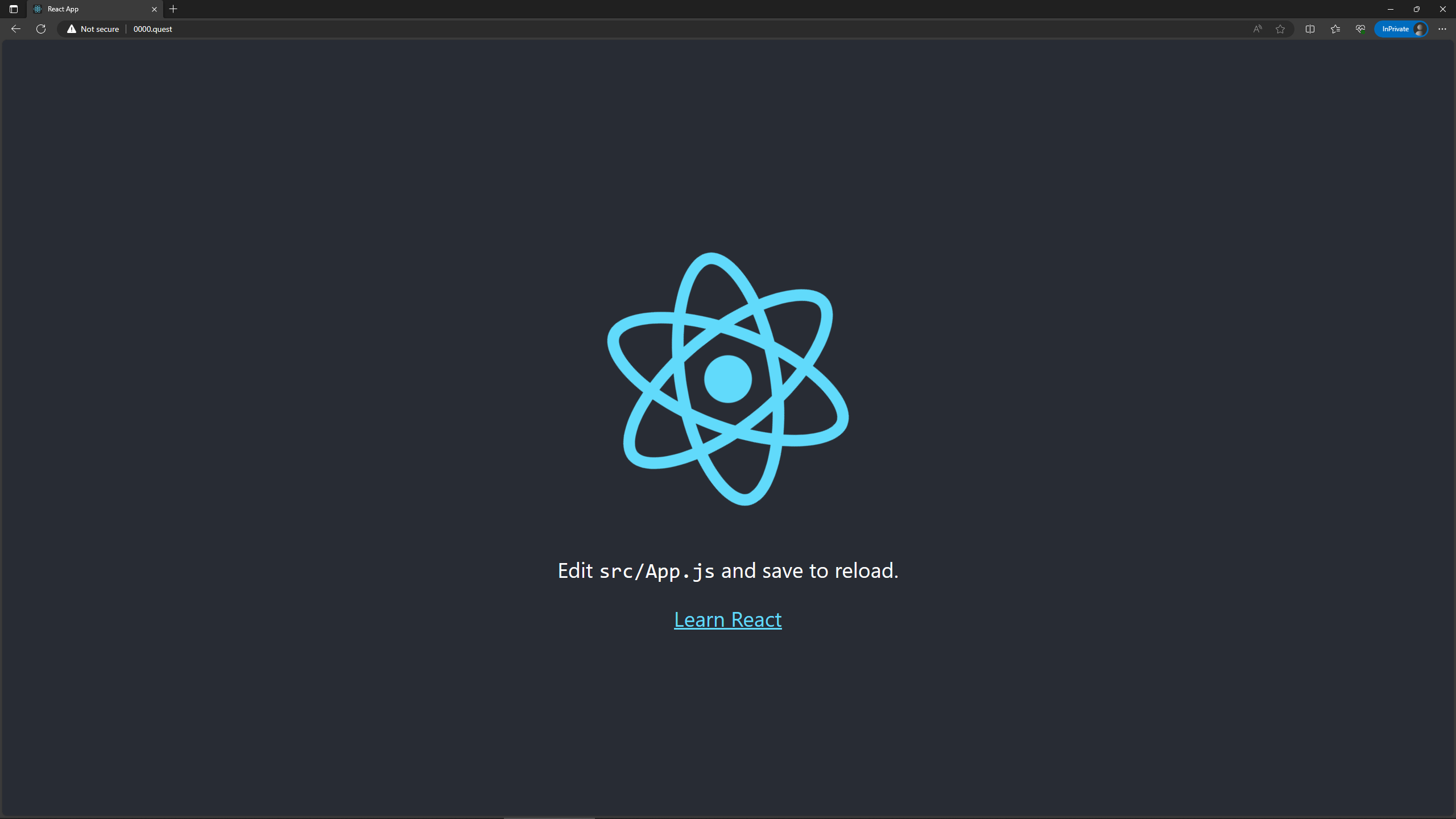 AWS S3 bucket site loaded using domain name screenshot